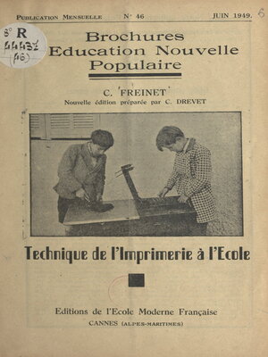 cover image of Technique de l'imprimerie à l'école